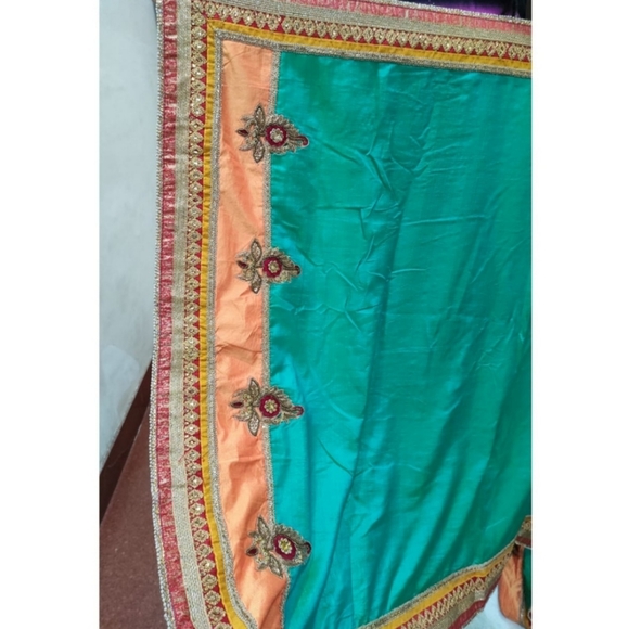 Heavy wedding half n half saree - Picture 6 of 6